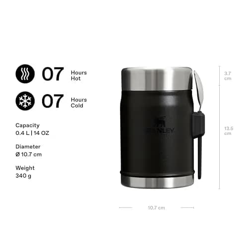 STANLEY Food Storage Container with Spork 0.4L | Leakproof, Insulated, Durable Stainless Steel thumbnail 2