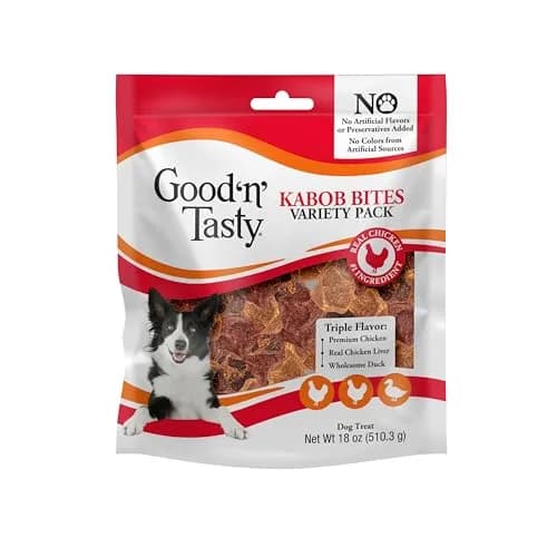 Good ‘N’ Tasty Kabob Bites Dog Treats 18 oz | Soft & Chewy, Triple-Protein, No Artificial Flavors thumbnail 1