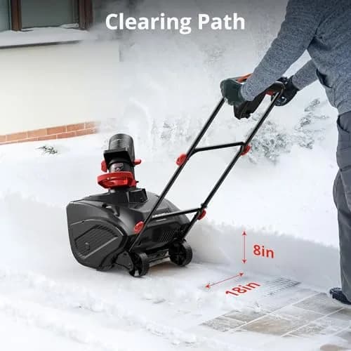 AMERISUN 18" Electric Snow Blower Lightweight for Driveway & Small Yard | 30 FT Throw, 15-Amp Corded Power thumbnail 3