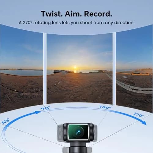 BOBLOV W5 Body Camera 5K/4K 64GB with Rotating Lens & External Mic Support | EIS Stabilization thumbnail 5