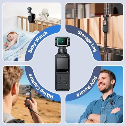 BOBLOV W5 Body Camera 5K/4K 64GB with Rotating Lens & External Mic Support | EIS Stabilization thumbnail 8