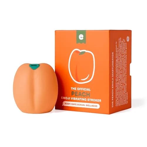 Emojibator Peach Personal Massager for Men | Waterproof, 5 Speeds, Body-Safe Silicone, USB Rechargeable thumbnail 1