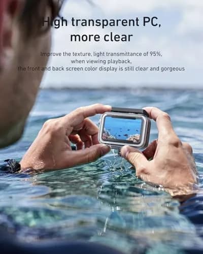 TELESIN Waterproof Case Combo for DJI Action 6 with Floating Stick | 60m Deep Diving Scuba Snorkeling Housing thumbnail 2