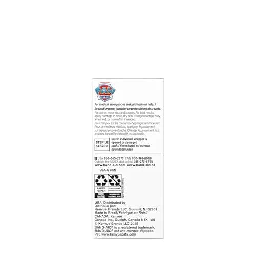 Band-Aid Adhesive Bandages Paw Patrol 100 Ct | Kids' Fun Wound Care thumbnail 4