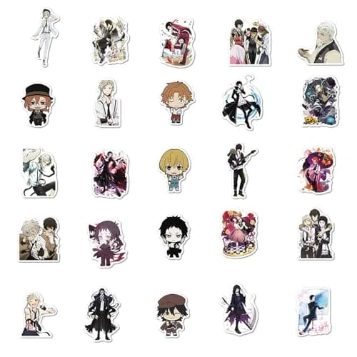 Mozoltov Cartoon Bungo Stray Dogs Stickers 100Pcs | Waterproof Vinyl Decals for Laptop & More thumbnail 4