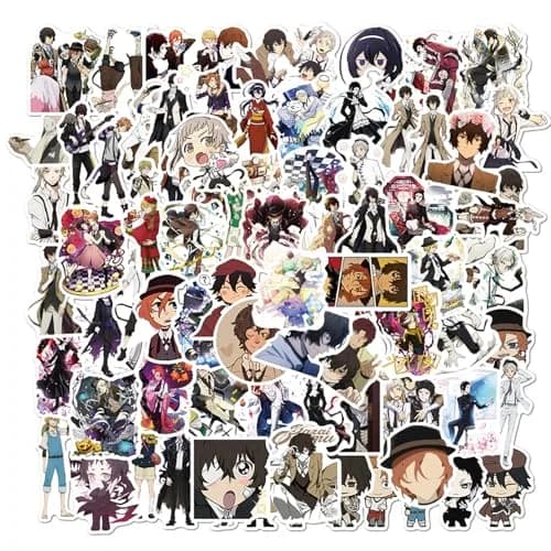 Mozoltov Cartoon Bungo Stray Dogs Stickers 100Pcs | Waterproof Vinyl Decals for Laptop & More thumbnail 2