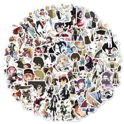 Mozoltov Cartoon Bungo Stray Dogs Stickers 100Pcs | Waterproof Vinyl Decals for Laptop & More thumbnail 3