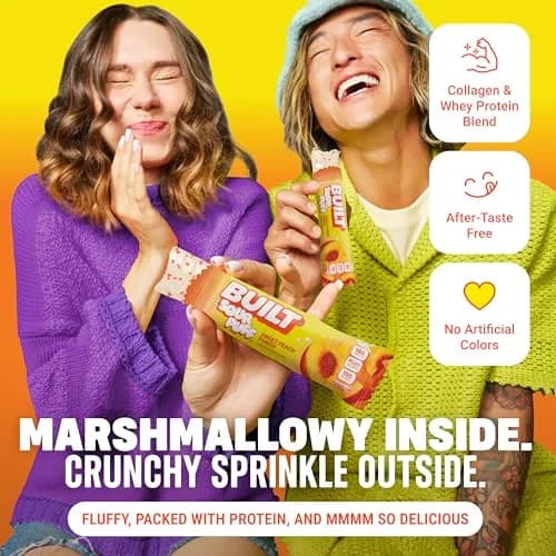 Built Bar Sour Puff Protein Bar Sweet Peach Punch 16g Protein 12 Bars | High Protein Snack Bar thumbnail 9