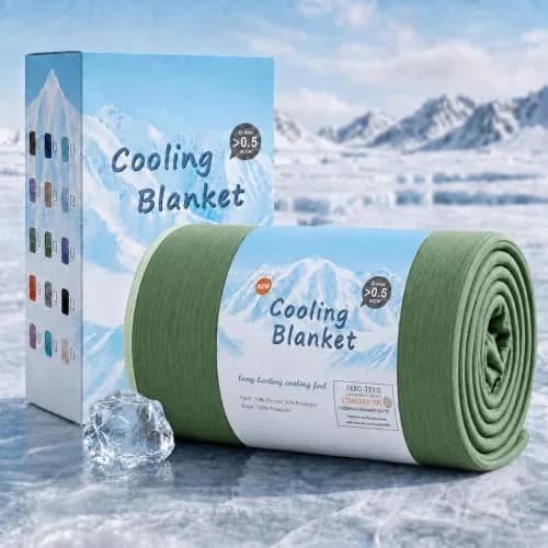 Topcee Cooling Blanket 127cm x 178cm (50"x70") | Breathable Fabric for Hot Sleepers thumbnail 1