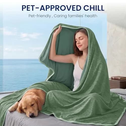 Topcee Cooling Blanket 127cm x 178cm (50"x70") | Breathable Fabric for Hot Sleepers thumbnail 3