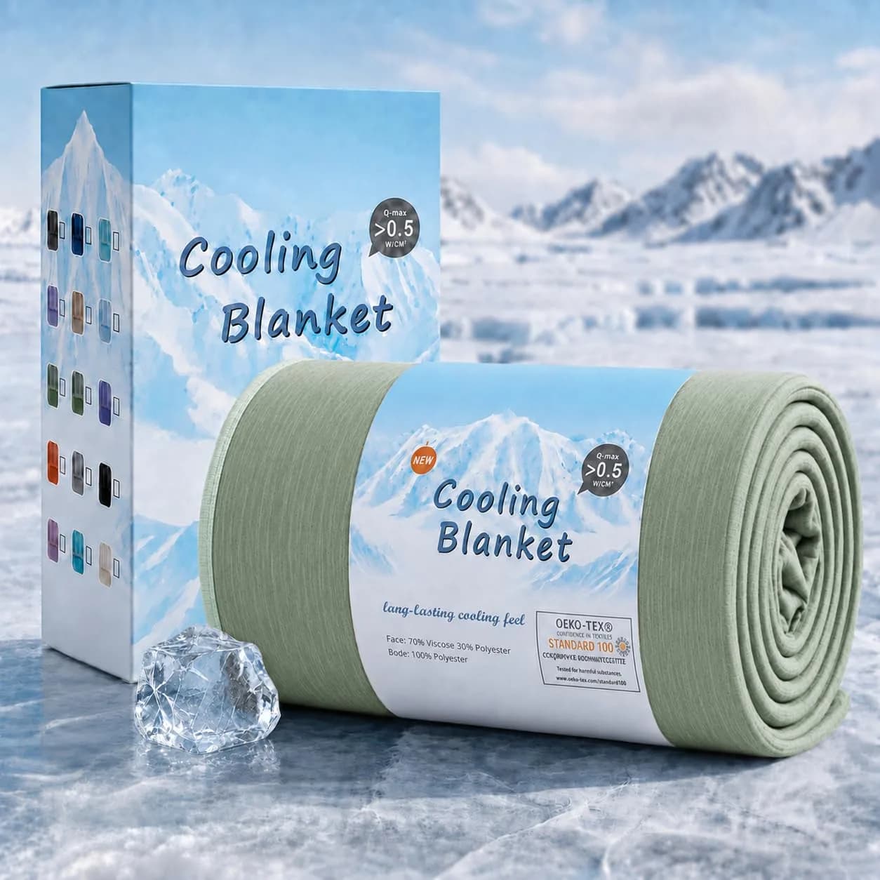 Topcee Cooling Blanket 2.27 kg (5 lb) Queen Size 90"x90" | Breathable Fabric for Hot Sleepers