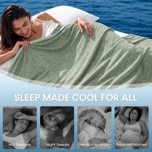 Topcee Cooling Blanket 2.27 kg (5 lb) Queen Size 90"x90" | Breathable Fabric for Hot Sleepers thumbnail 4
