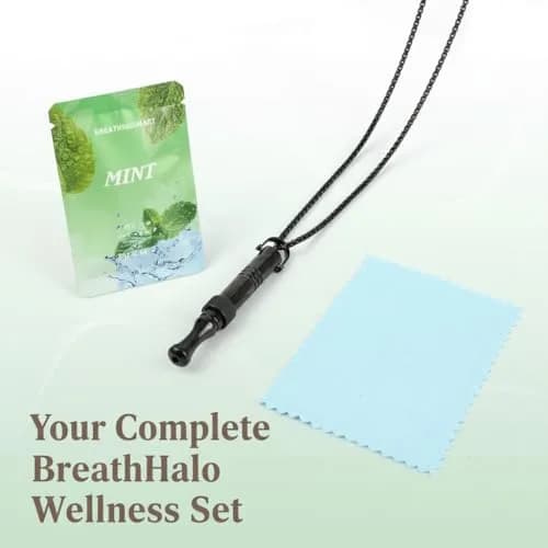 Quany Life BreathHalo Quit Smoking Necklace with Fidget Ring & Mint Pods | Mindful Breathing & Stress Relief thumbnail 6