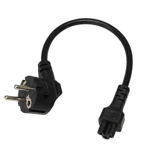 DRRI IEC C5 Plug to Europe Schuko CEE 7/7 Socket Extension Cable 30cm (0.98Ft) | 2.5A 250V thumbnail 5