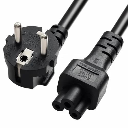DRRI IEC C5 Plug to Europe Schuko CEE 7/7 Socket Extension Cable 30cm (0.98Ft) | 2.5A 250V thumbnail 2