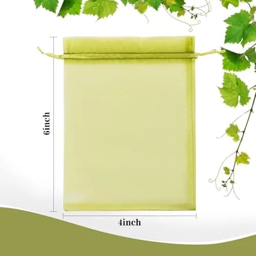Sukh Fruit Protection Bags 4"x6" | Mesh Organza Fruit Cover for Tomatoes & Grapes, Reusable thumbnail 2