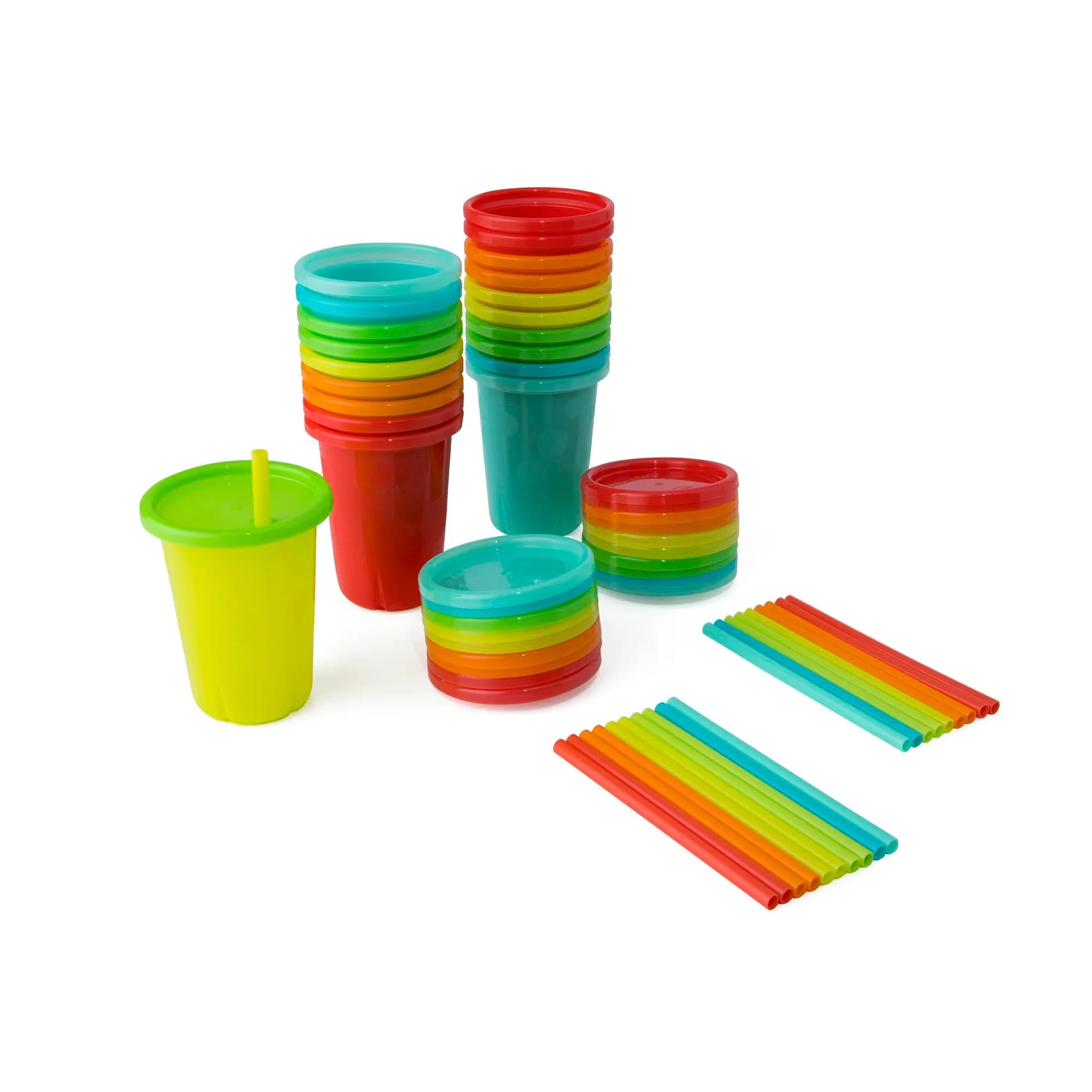 The First Years Take & Toss Spill Proof Sippy Cups - Rainbow Party Pack - 296ml (10 Fl Oz) - 20 Count — Varios colores