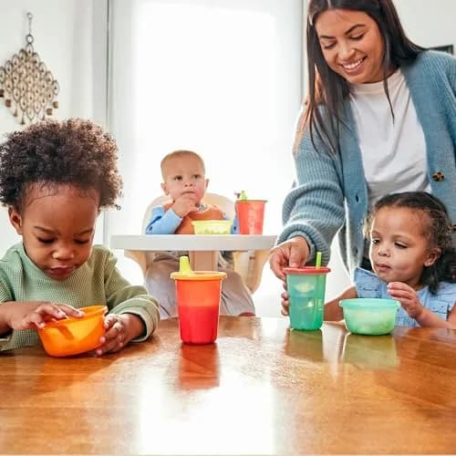 The First Years Take & Toss Rainbow Straw Cups 240ml (10 Oz) | Spill-Proof Toddler Travel Cups thumbnail 5