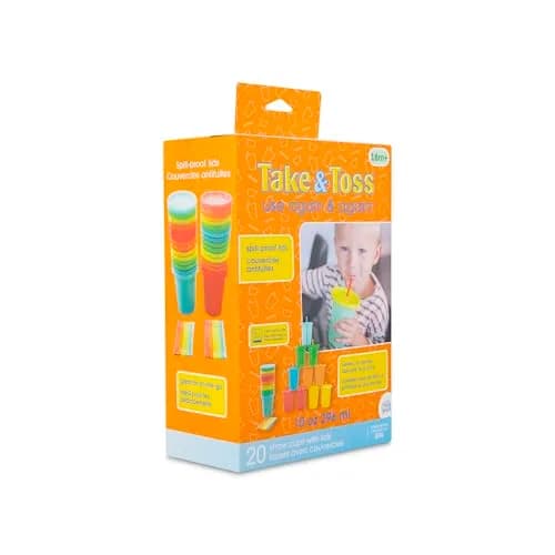 The First Years Take & Toss Rainbow Straw Cups 240ml (10 Oz) | Spill-Proof Toddler Travel Cups thumbnail 6