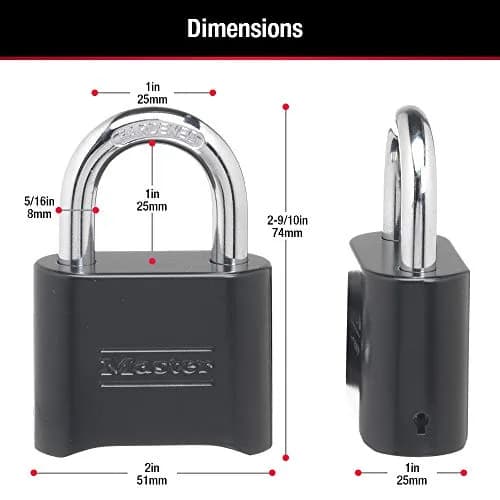 Master Lock Black Combination Padlock 2 Count (Pack of 10) | Set Your Own Combo Lock for Gym Locker, Gate, Shed thumbnail 6