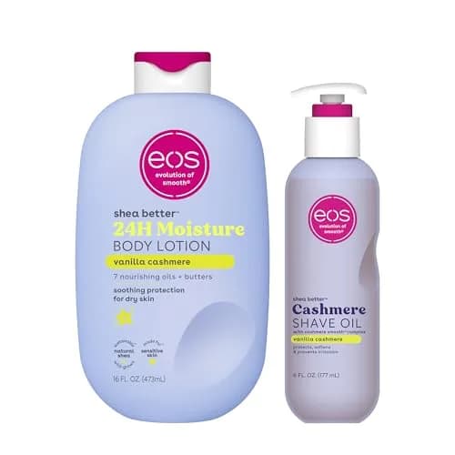 eos Shea Better Body Lotion + Cashmere Shave Oil Vanilla Cashmere 655ml (22 Fl Oz) | 24-Hour Moisture Skin Care thumbnail 1