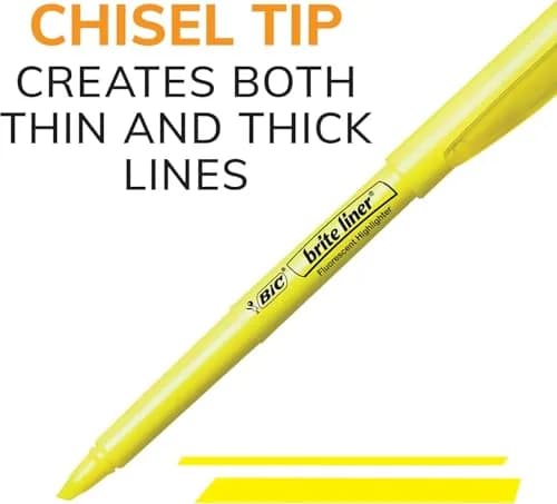 BIC Brite Liner Colored Highlighters 48 Pack | Chisel Tip, Assorted Colors, Long-Lasting thumbnail 4