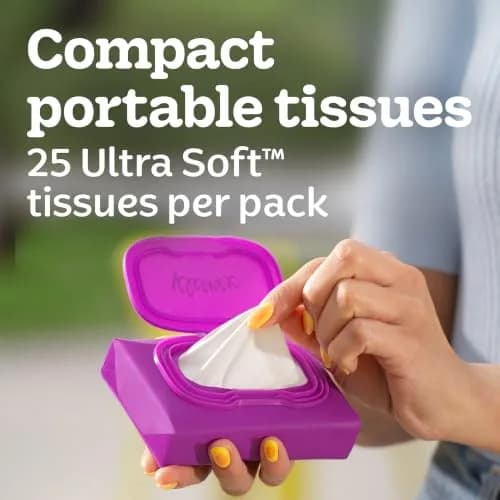 Kleenex Snap & Go Ultra Soft Facial Tissues, 9 Packs, 25 Tissues per Pack | Compact, Travel-Ready, 3-Ply, Gentle & Irritation-Free thumbnail 3