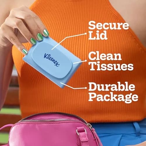 Kleenex Snap & Go Ultra Soft Facial Tissues 25 Tissues per Pack (4-Pack, 100 Tissues Total) | Hypoallergenic & Irritation-Free thumbnail 7