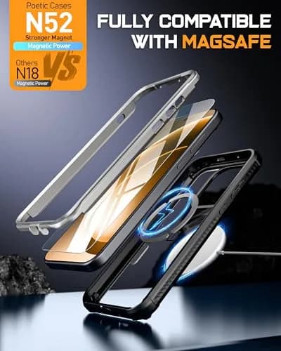 Poetic Guardian Case for OnePlus 15 5G with 2 Screen Protectors | Magsafe Compatible, Full Body Shockproof Clear Cover thumbnail 7