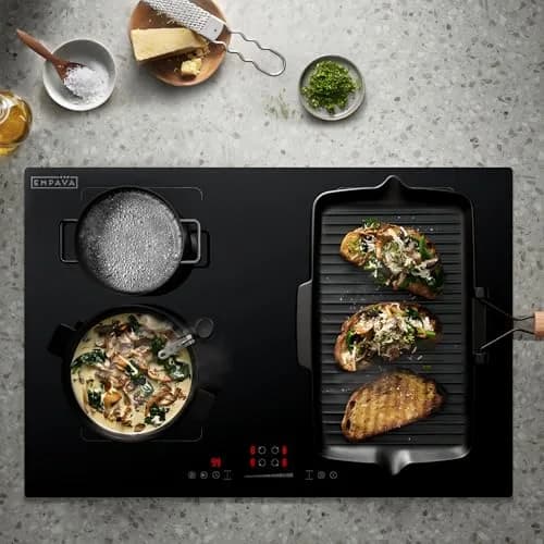 Empava 30 Inch Electric Induction Cooktop 7200W (240V) | Smart Pan Sensor, Bridge-SYNC, Timer, Pause thumbnail 4