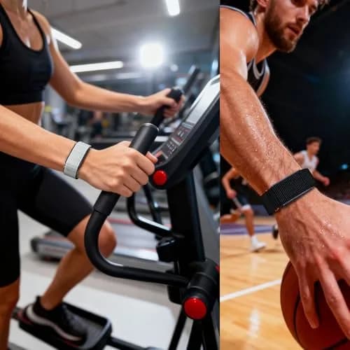 BlikWyt Nylon Loop Watch Band Compatible with Amazfit Helio Strap, 22mm Black | Breathable Sport Hook & Loop Wristband thumbnail 7