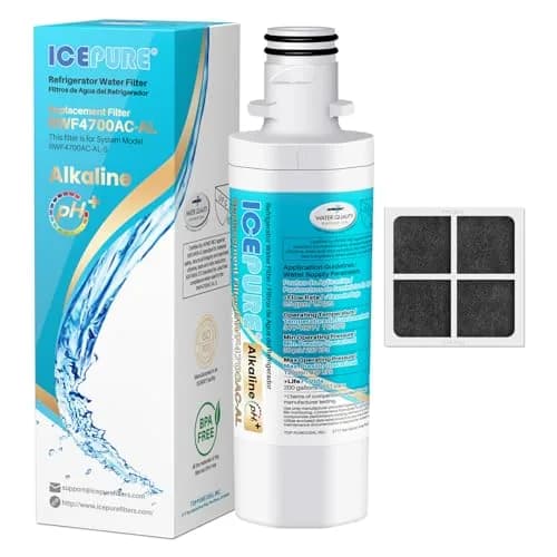 ICEPURE Alkaline LT1000PC Refrigerator Water Filter & Air Filter 1 Combo | Balances PH, 200 Gallons thumbnail 1