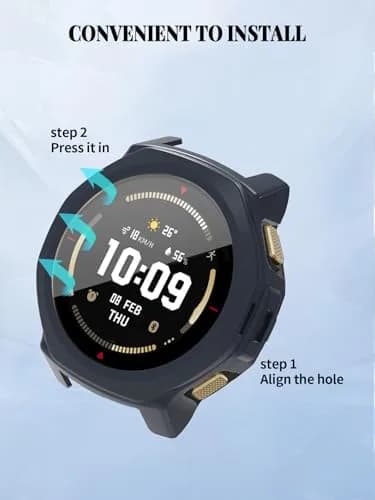 FJIASTB Case for Amazfit T-Rex 3 Pro 44mm Smart Watch | Rugged PC Cover with Built-in Screen Protector thumbnail 4