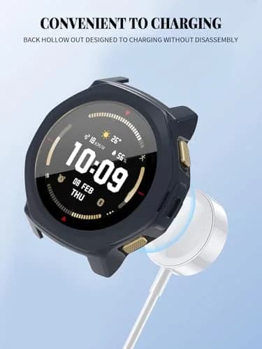FJIASTB Case for Amazfit T-Rex 3 Pro 44mm Smart Watch | Rugged PC Cover with Built-in Screen Protector thumbnail 5