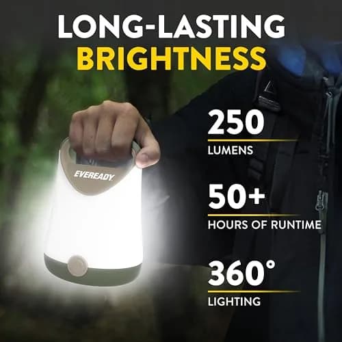 Eveready LED Camping Lantern X-250 (2-Pack) | 250 Lumens, 100-Hour Runtime, Water-Resistant thumbnail 2