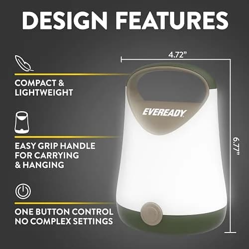 Eveready LED Camping Lantern X-250 (2-Pack) | 250 Lumens, 100-Hour Runtime, Water-Resistant thumbnail 3