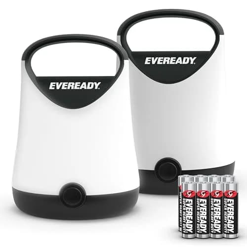 Eveready LED Camping Lantern X-250 (2-Pack, Black) | 250 Lumens, 100-Hour Runtime, Water Resistant thumbnail 1