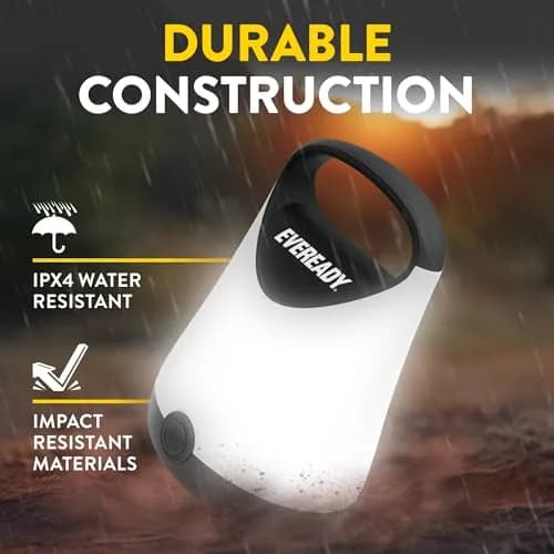 Eveready LED Camping Lantern X-250 (2-Pack, Black) | 250 Lumens, 100-Hour Runtime, Water Resistant thumbnail 5