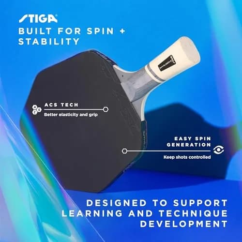 STIGA Cybershape Lite Ping Pong Paddle | Beginner Table Tennis Bat with Optimized Hitting Surface thumbnail 3