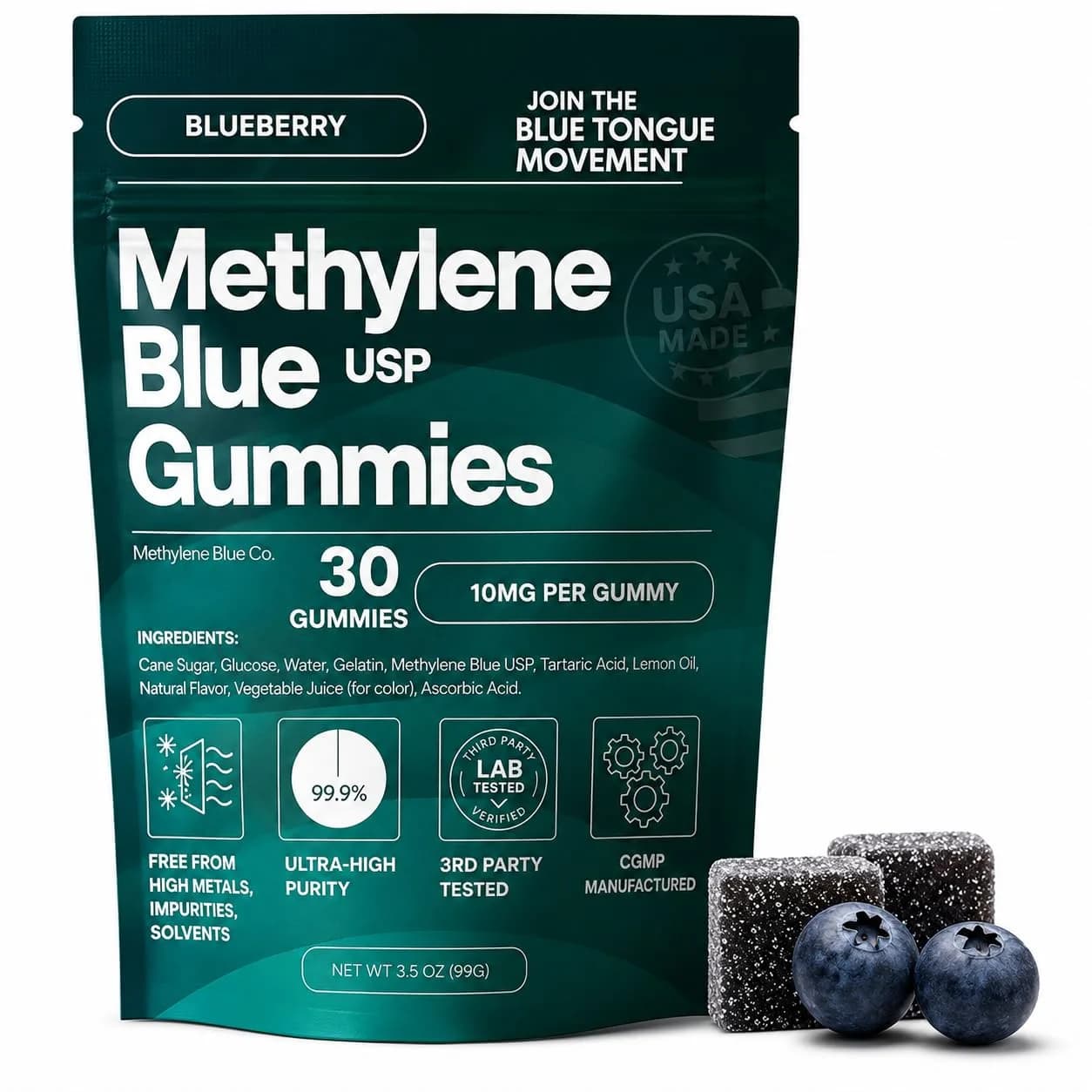 Methylene Blue Co Methylene Blue Gummies 5mg (30 Count) — Gummies / 10mg