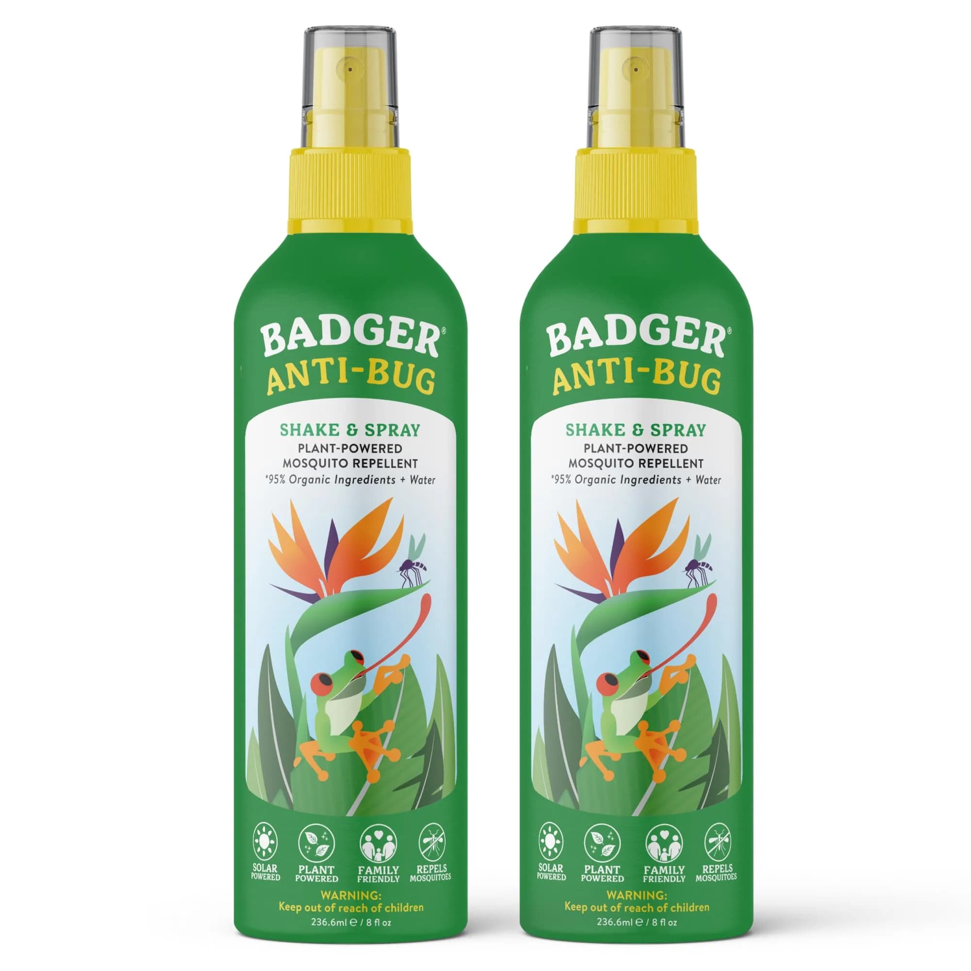 Badger Natural Bug Spray 473ml (16 fl oz) | DEET-Free Mosquito Repellent for Families
