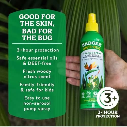 Badger Natural Bug Spray 473ml (16 fl oz) | DEET-Free Mosquito Repellent for Families thumbnail 2