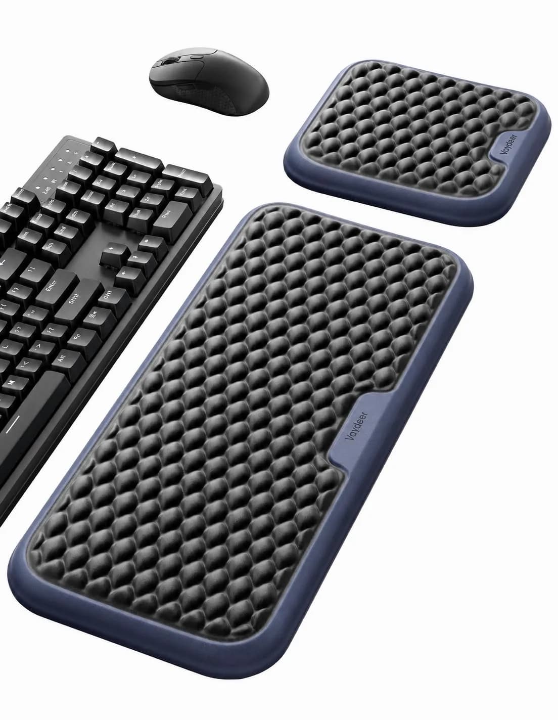 Vaydeer Extra Large Wide Wrist Rest Set for Keyboard and Mouse | Ergonomic Memory Foam Support for Office & Gaming