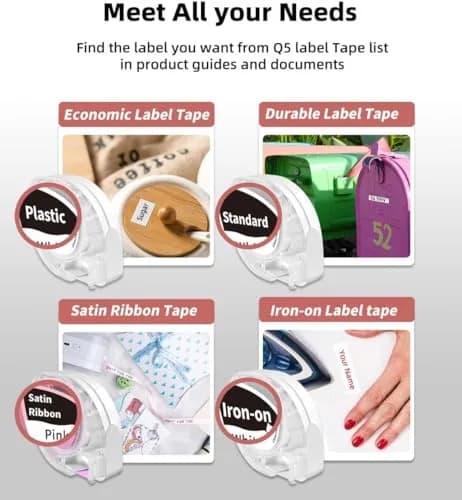Phomemo Label Maker Machine with 3 Tapes | Compact Bluetooth Printer for Home & School thumbnail 7