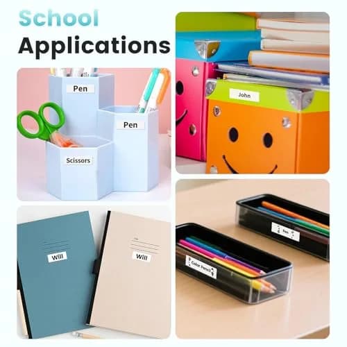Phomemo Label Maker Machine with 3 Tapes | Compact Bluetooth Printer for Home & School thumbnail 2