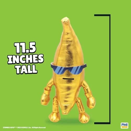 P.M.I. Stumble Guys Series 3-12” Huggable Plush Golden Banana | Official Toy for Kids & Collectors thumbnail 4