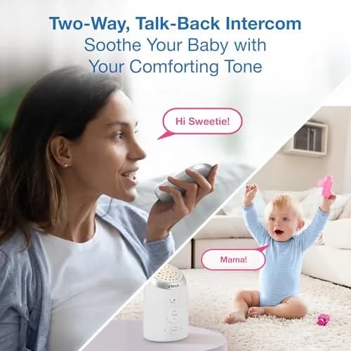 VTech 2 Parent Units Digital Audio Baby Monitor with Night Light | 1000ft Range, Two-Way Talk, Vibrating Alert thumbnail 7