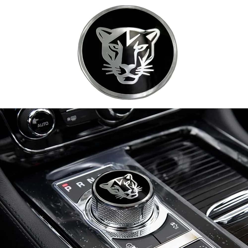 MAXDOOL Gear Shift Knob Cover for Jaguar XF XE XJ XJL F-Pace Style A Black | Interior Trim Accessory