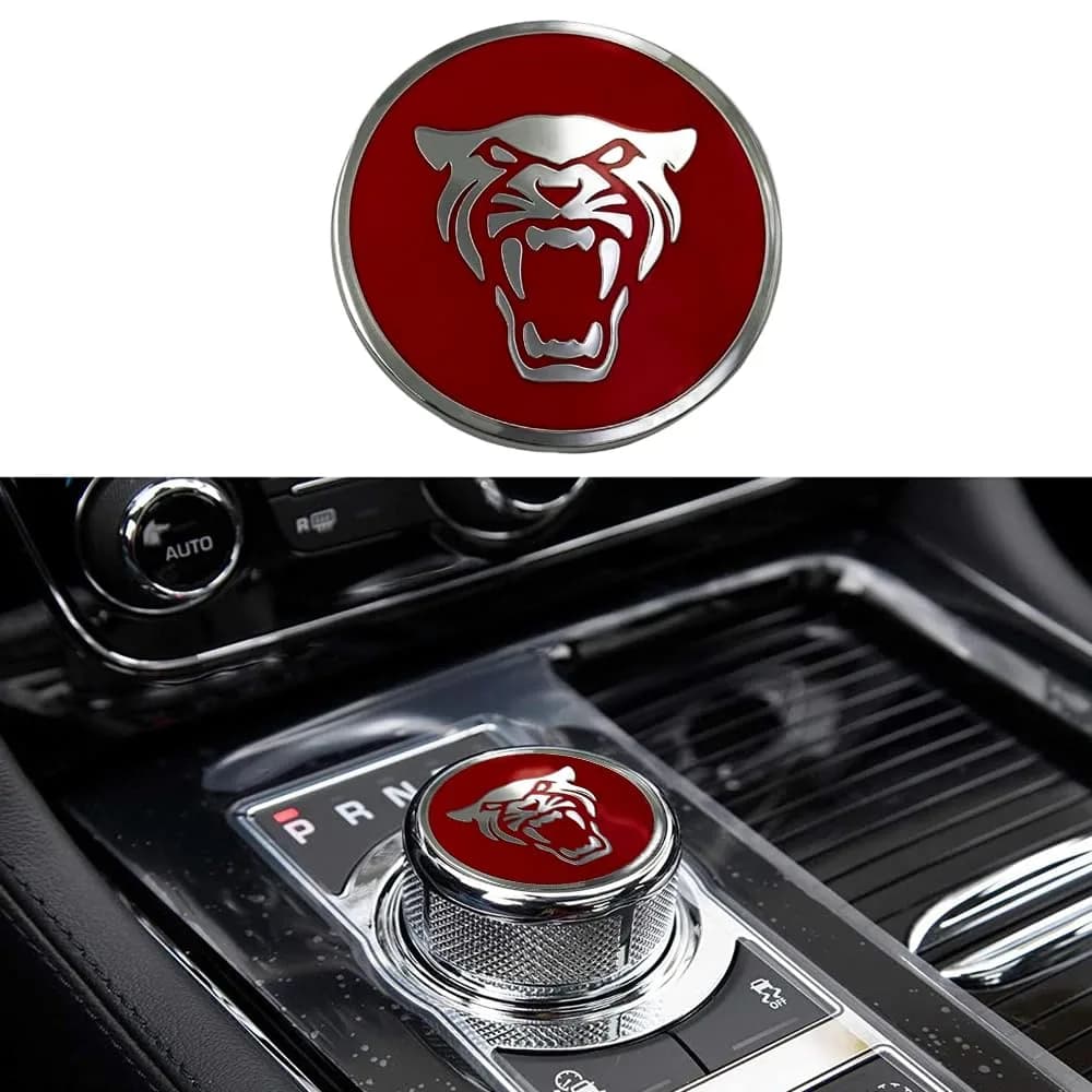 MAXDOOL Gear Shift Knob Cover for Jaguar XF XE XJ F-Pace - Style B Red | Interior Trim Accessory - main product image