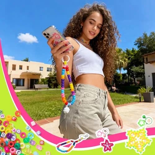 Simetufy 10000Pcs Pony Beads Bulk 6x9mm | 56 Colors, 2.27kg (5.74lb) Barrel Plastic Kandi Beads Kit for Crafts Bracelet Making thumbnail 8
